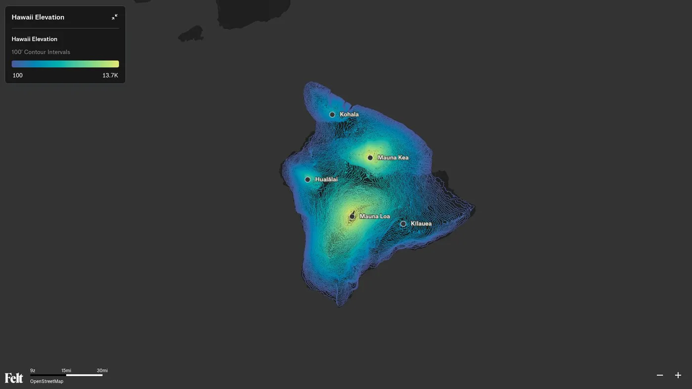 Felt Map: a still of the map